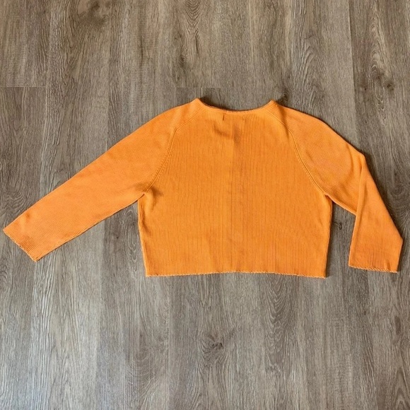 90s Vintage Silk Ribbed Cropped Cardigan - Picture 5 of 11